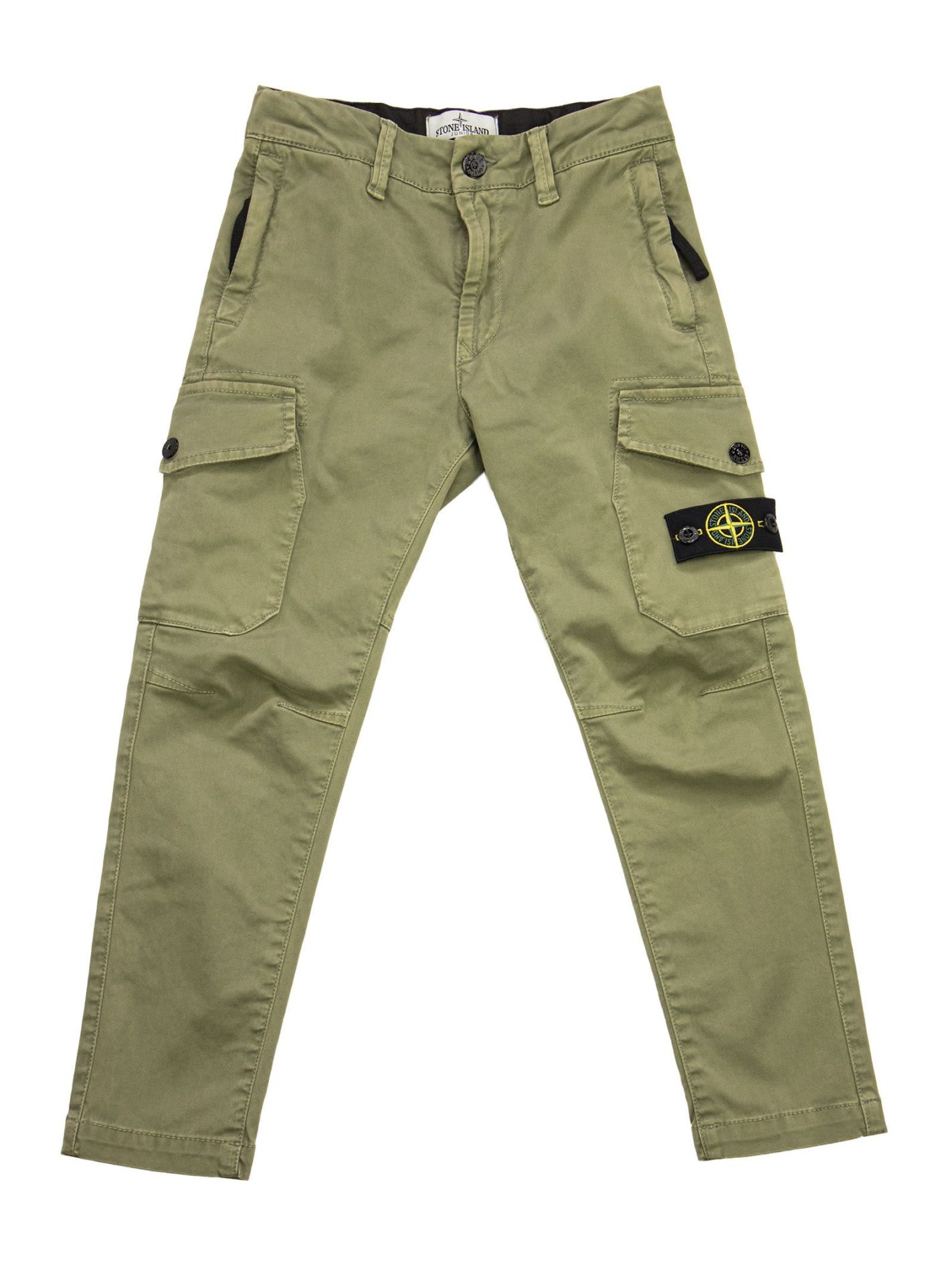 Cargo trousers with Stone Island badge - Bellettini.com