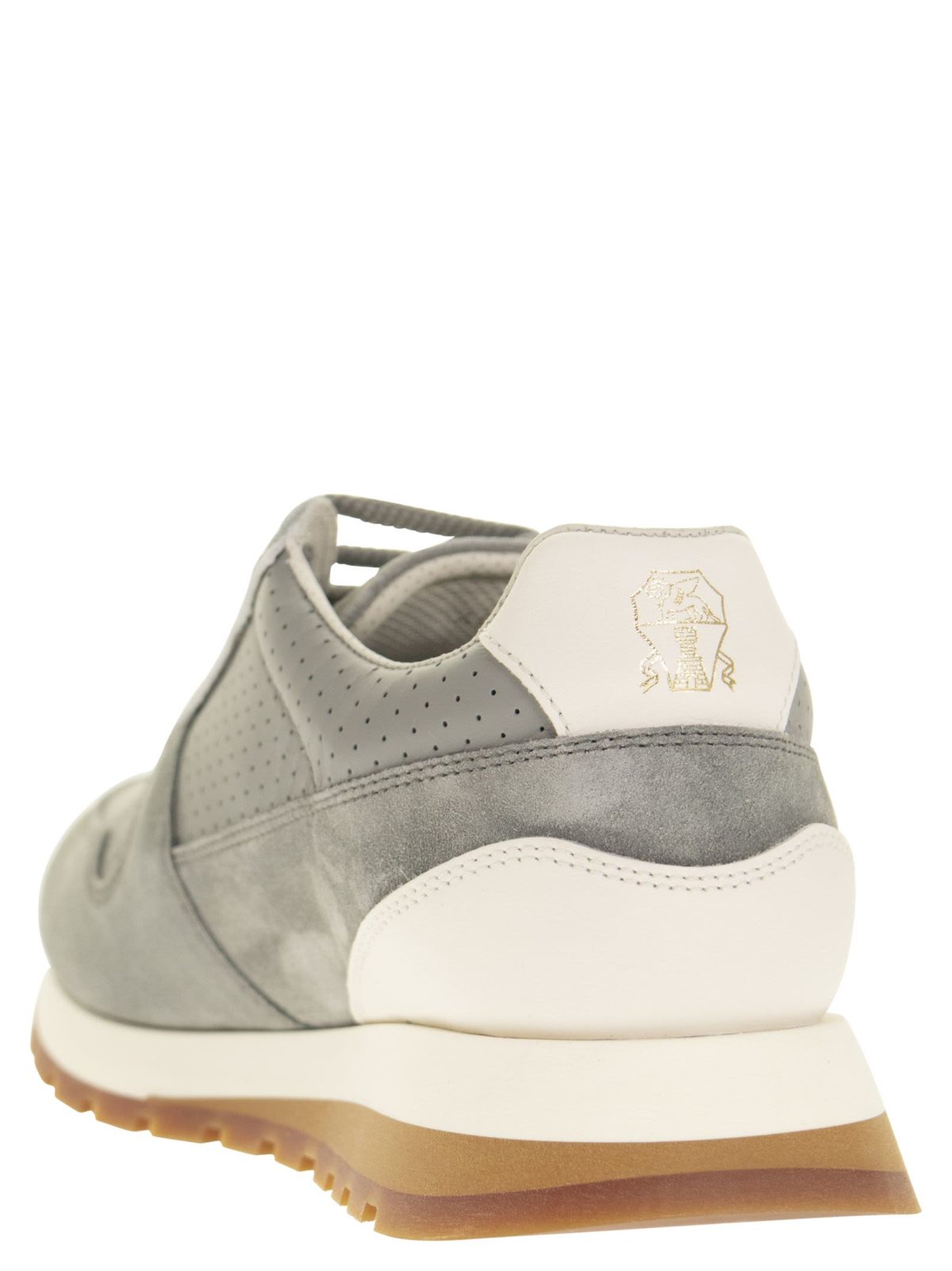 Suede and Leather Sneakers - Bellettini.com