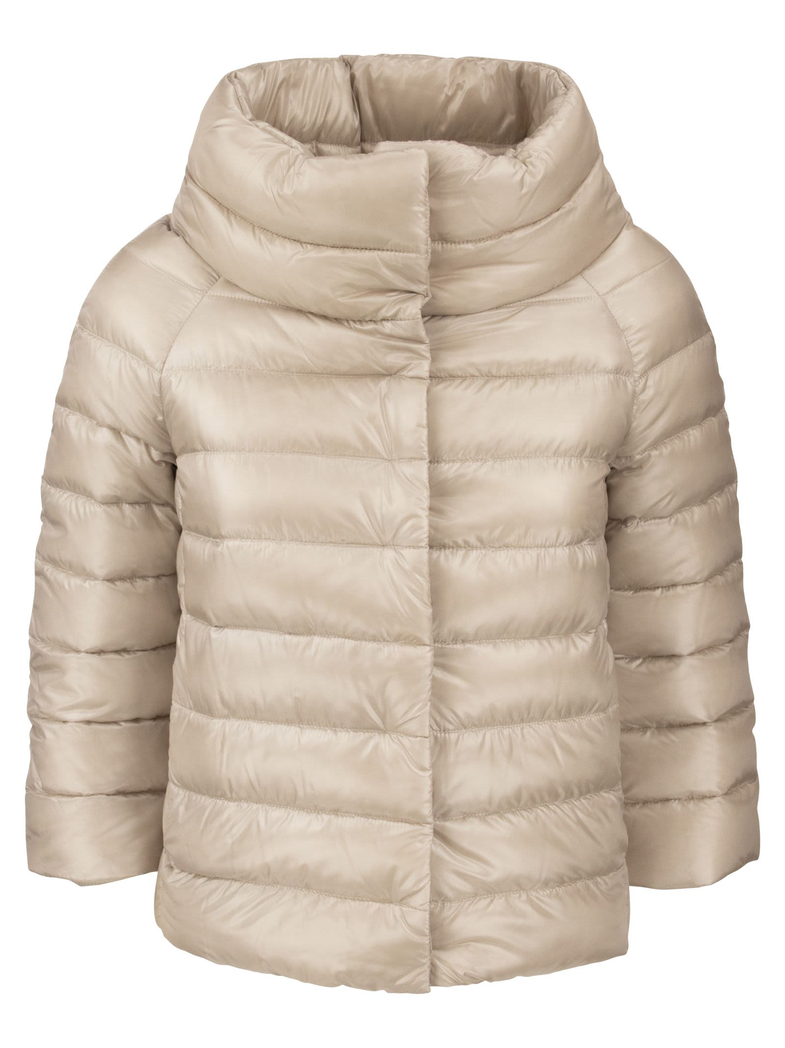 Down jacket with 3/4 sleeve - Bellettini.com