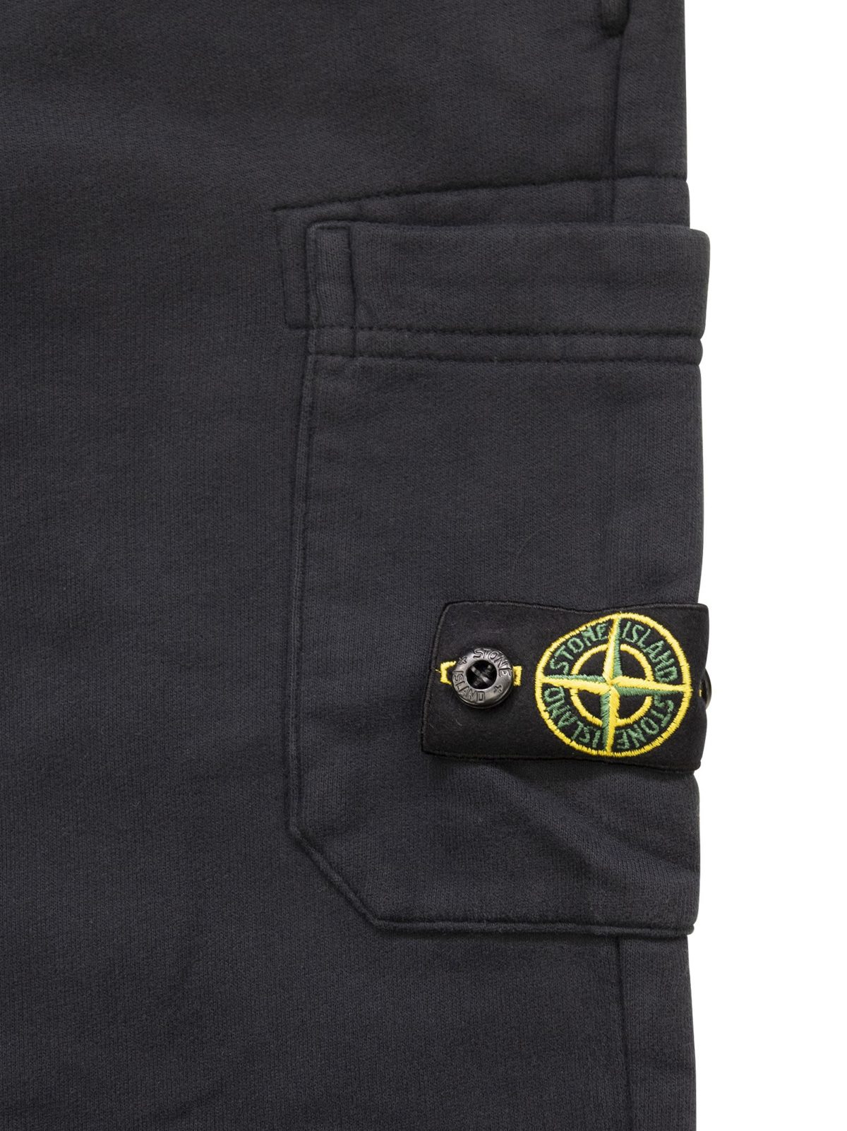 Cotton trousers with Stone Island badge - Bellettini.com