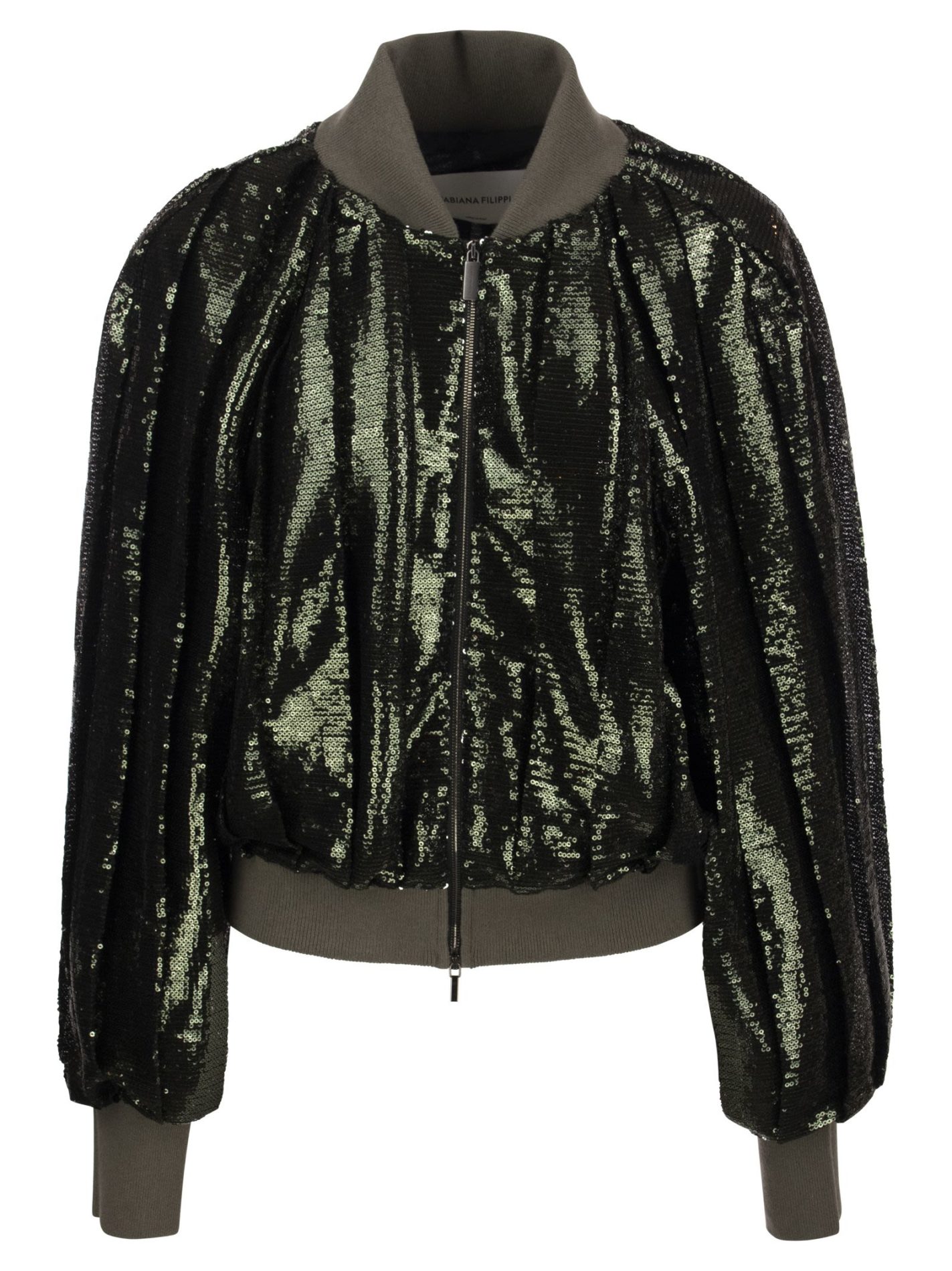 Pleated bomber with sequins - Bellettini.com