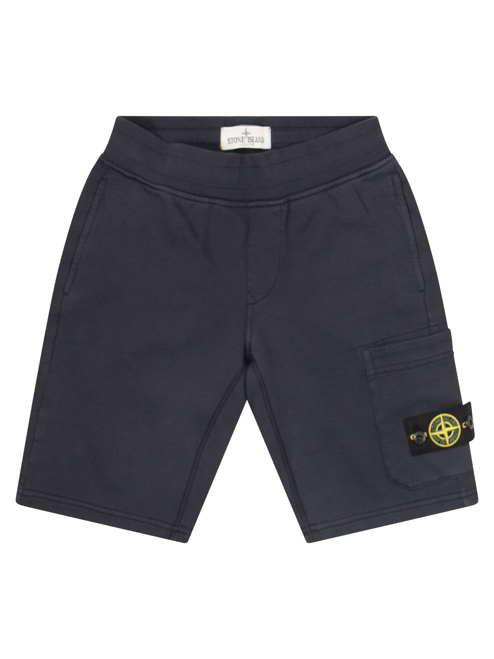 Bermuda shorts with pocket and Stone Island badge - Bellettini.com