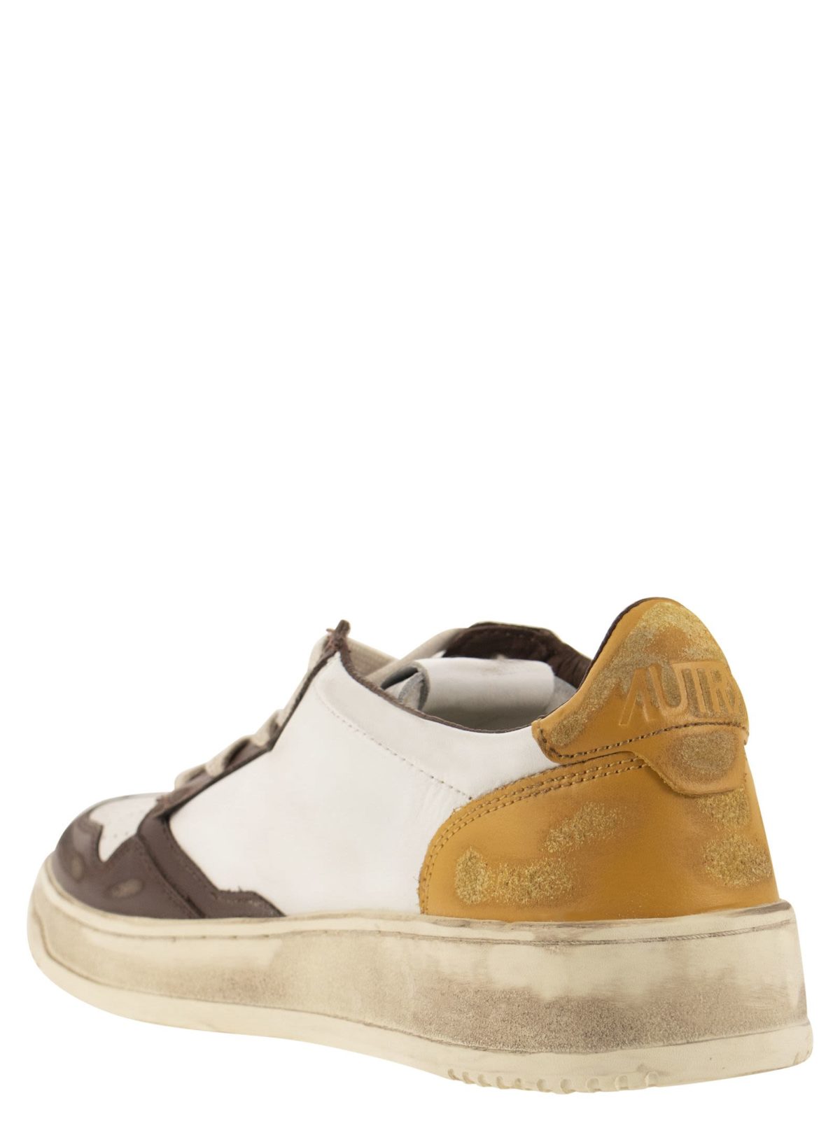 SNEAKERS LOW LEAT/LEAT WHITE/BROWN/HONEY - Bellettini.com